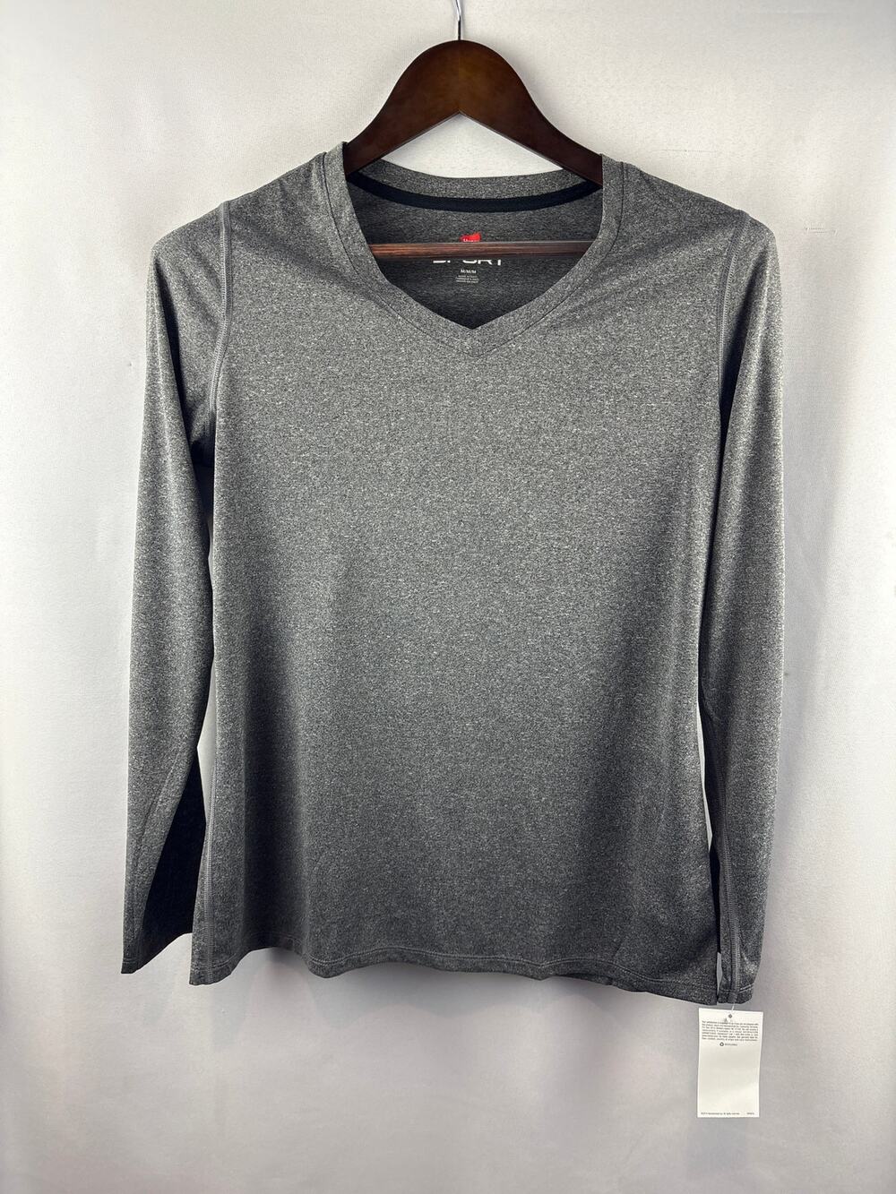Women’s Hanes Sports Medium Heather Gray Long Sleeve Shirt